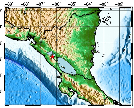 Sismo de 2.2 en Managua