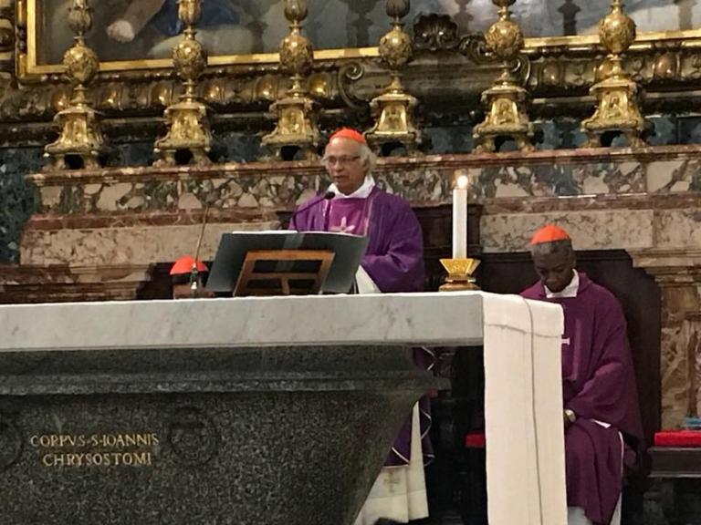 Cardenal Brenes celebró Santa Misa en Roma