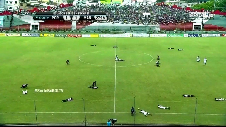 Ataque de abejas que obligó a paralizar algunos minutos un partido de fútbol en Ecuador