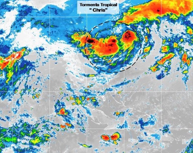 La Depresión Tropical “Tres” se intensificó a la tormenta tropical “Chris” 