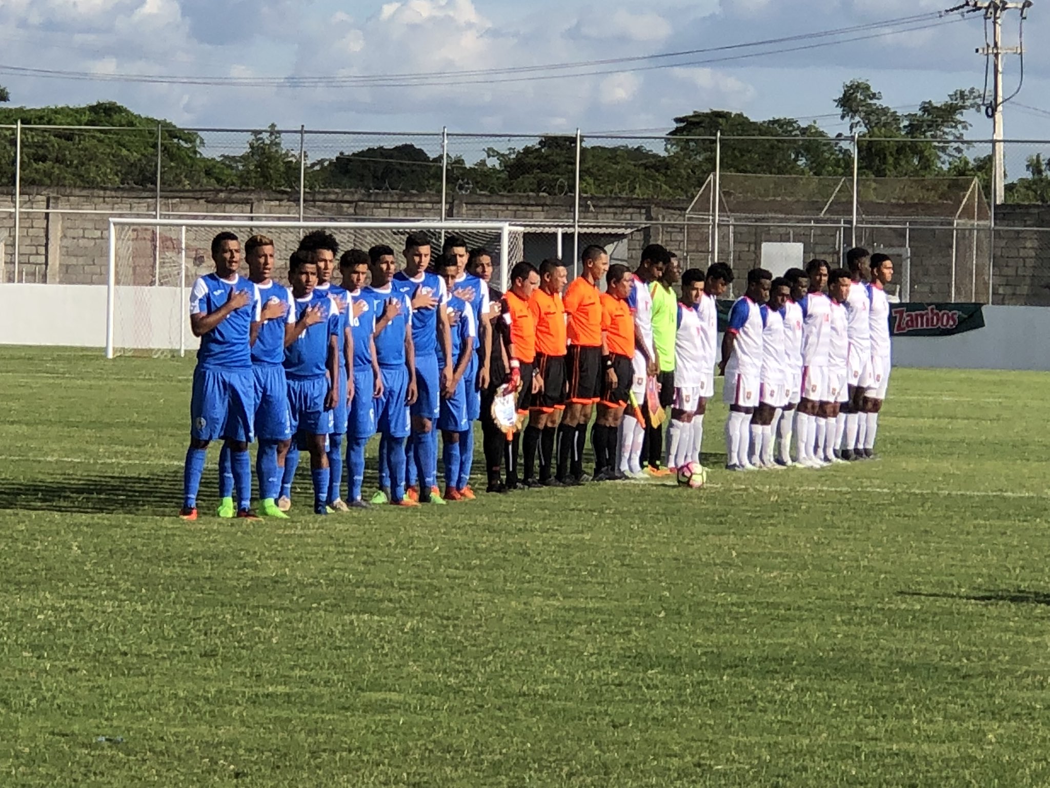 Nicaragua y Belice en el segundo partido de la tercera jornada del Torneo Sub-19 de UNCAF. Foto tomada de @uncaf