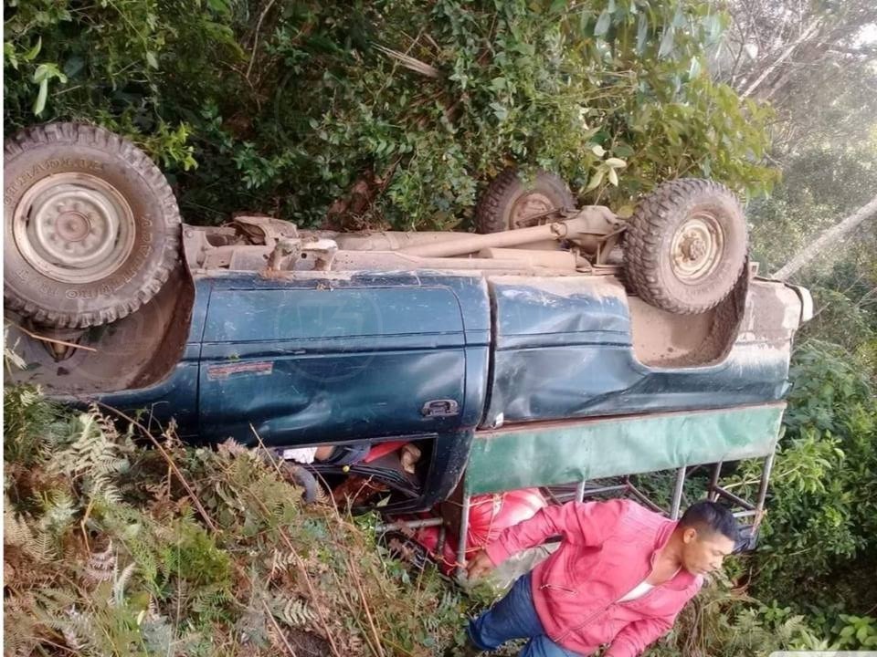 Así resultó la camioneta que conducía el transportista Vásquez