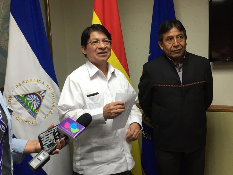 Canciller Dennis Moncada sostiene encuentro con Secretario General del ALBA-TCP