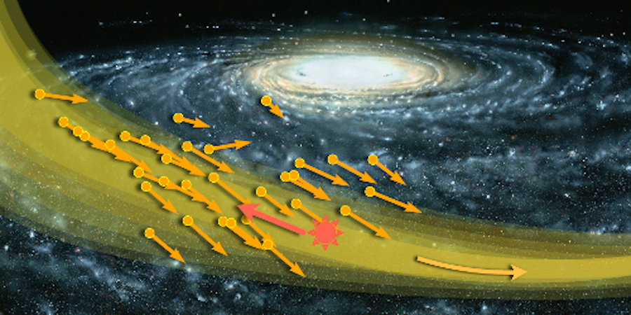 Representación del Huracán de Materia Oscura denominado S1. Fuente C.O'Hare/NASA/Jon Lomberg