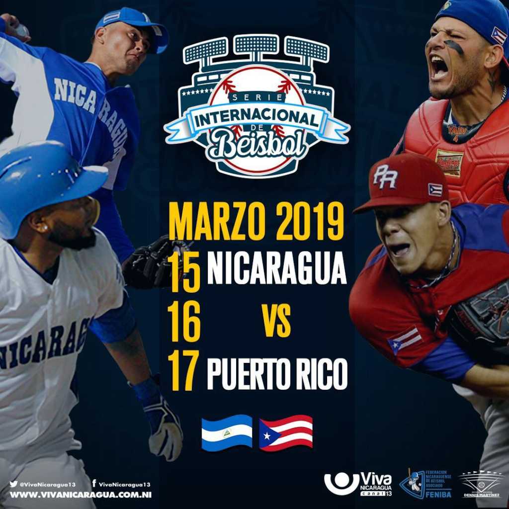 Serie Amistosa Nicaragua vs Puerto Rico en Marzo de 2019