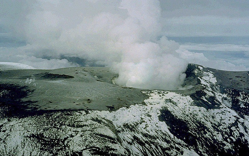 El Volcán Nevado del Ruiz, en Colombia de 1985