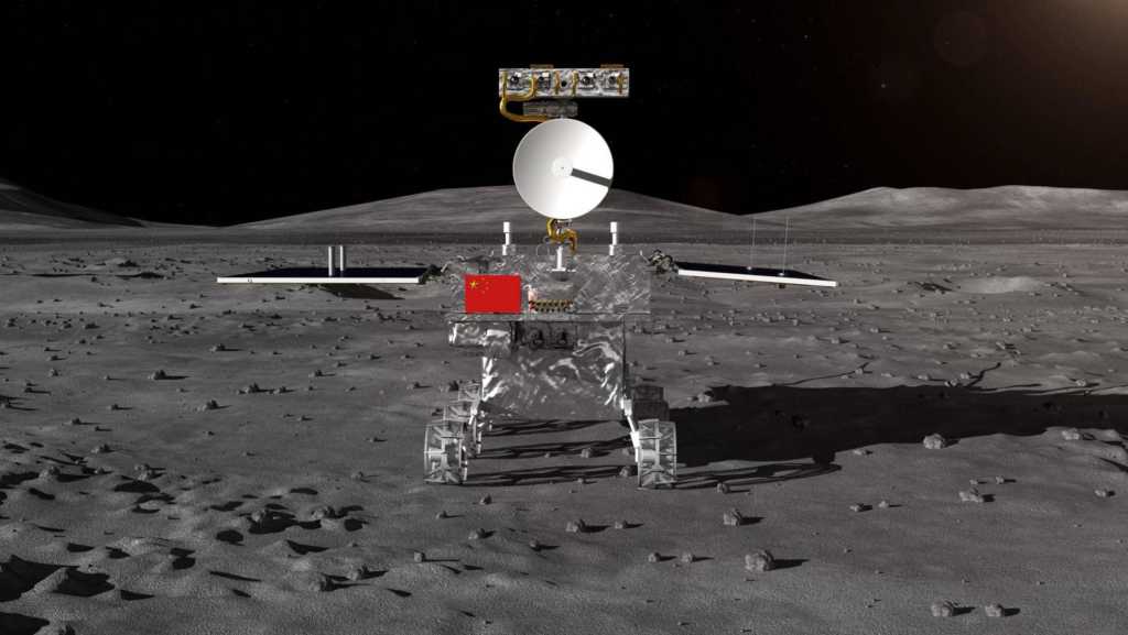 Recreación del vehículo lunar de la sonda 'Chang'e-4'. ADMINISTRACIÓN NACIONAL ESPACIAL