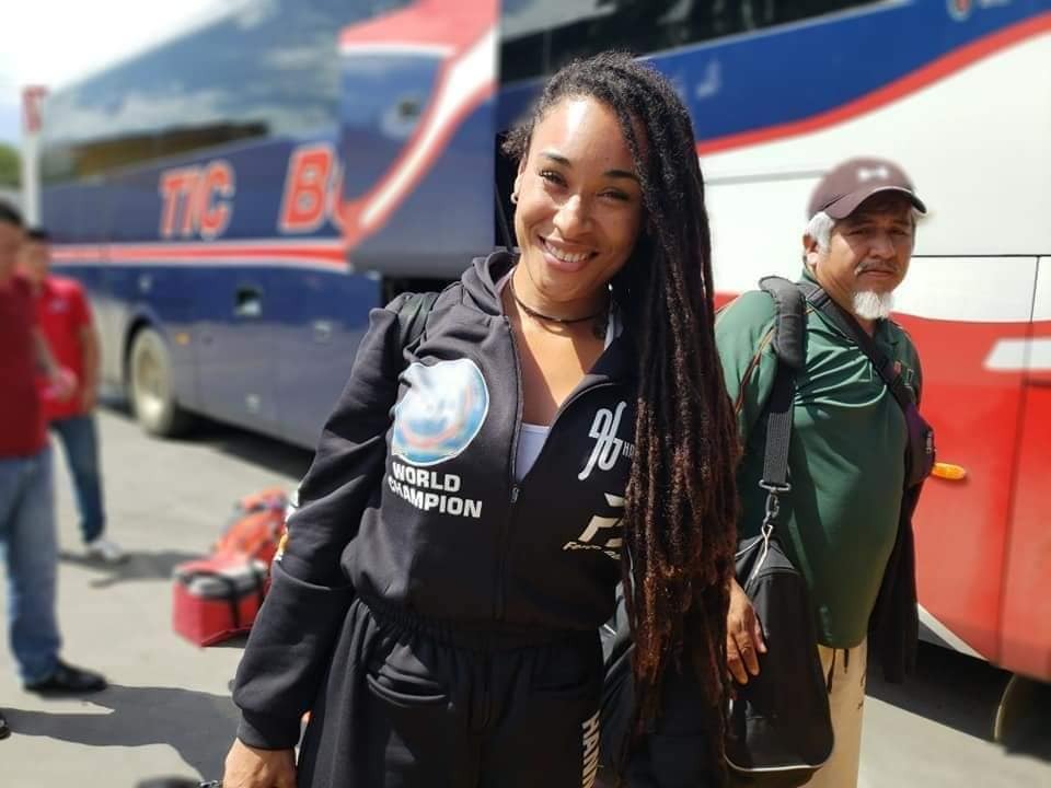 La boxeadora tica Hanna Gabriels llegó hoy a Nicaragua