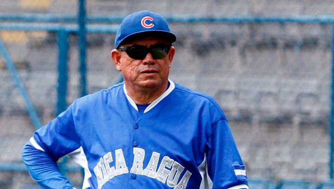 Julio Sánchez, manager de la Selección de Béisbol de Nicaragua