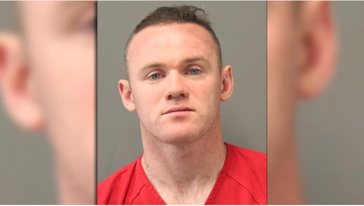 Fotografía de Wayne Rooney arrestado en Estados Unidos