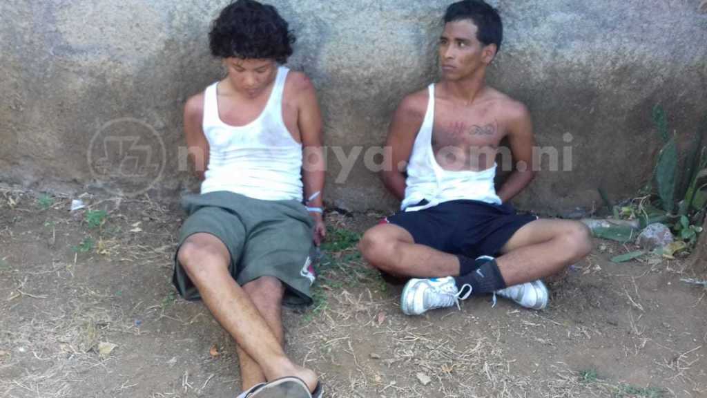 Dos delincuentes capturados en Managua