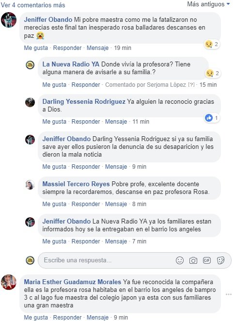 Comentarios en el FB de Tu Nueva Radio YA