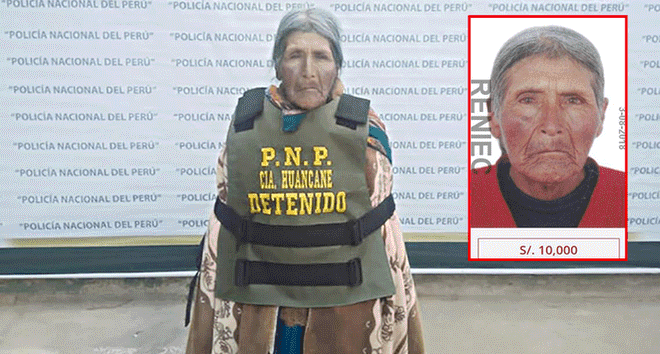 La anciana Martina Pinto Machaca fue arrestada en Perú por ser una peligrosa delincuente