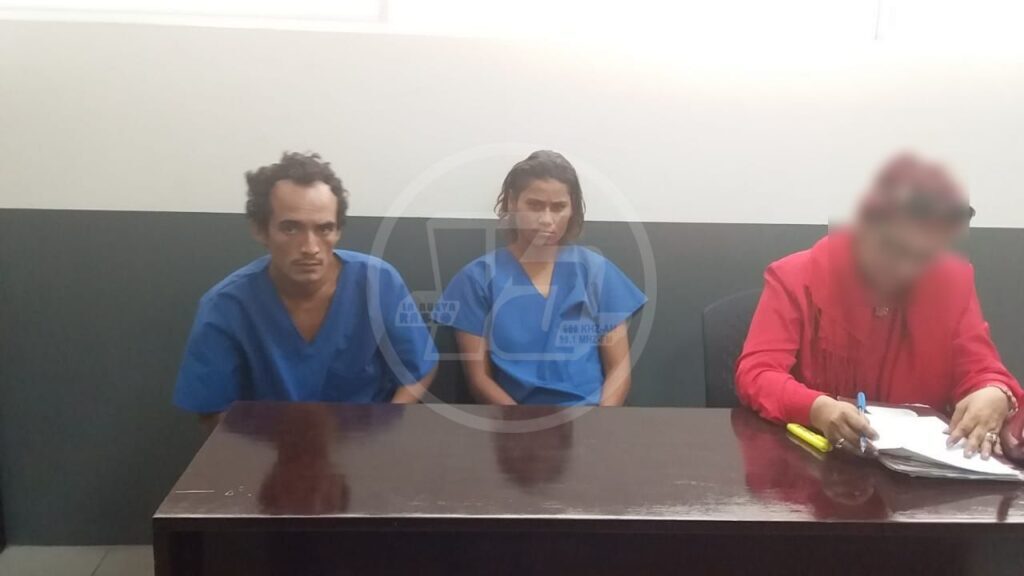 Los detenidos Roberto Carlos Gutiérrez y Darling Carolina Mejía,