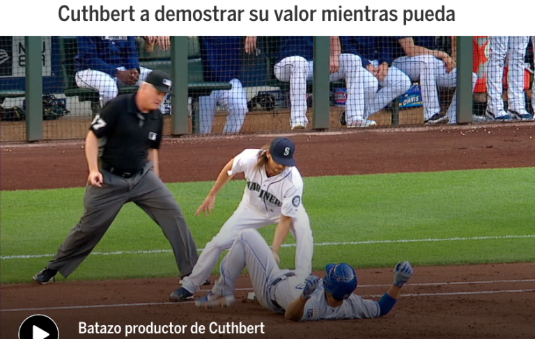 Portal de MLB destaca la labor de Cheslor Cuthbert
