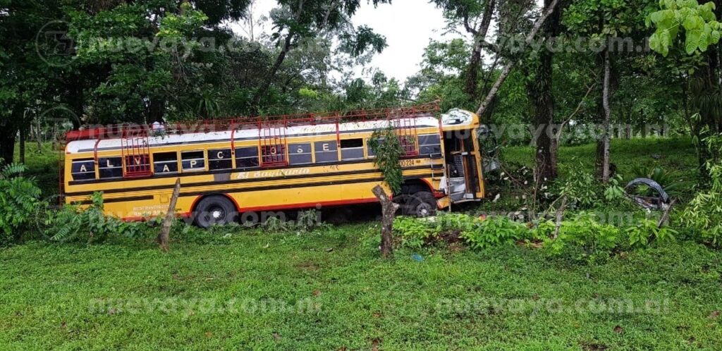 En el bus viajaban 60 profesores de la Pastoral Educativa de Siuna