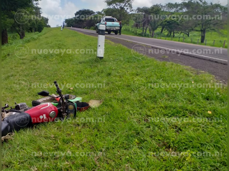 El accidente cobró la vida de un motociclista en Acoyapa