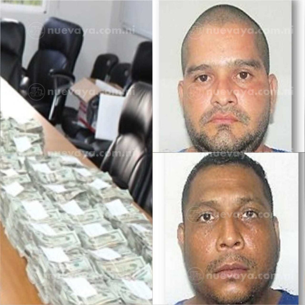 Joan Paul Martínez Amador y Erick Alberto Hernández Espinoza fueron detenidos con 3 millones 185 mil 920 dólares