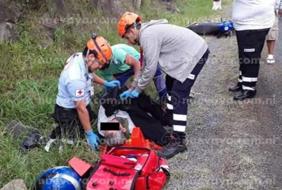 Se accidentó el motociclista Alejandro Antonio Briones Gadea, de 66 años