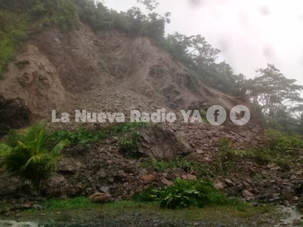 Las lluvias causaron un deslave en el Cerro Rama, en Nicaragua