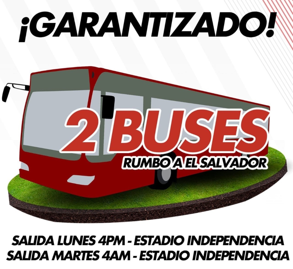 Garantizan dos buses rumbo a El Salvador