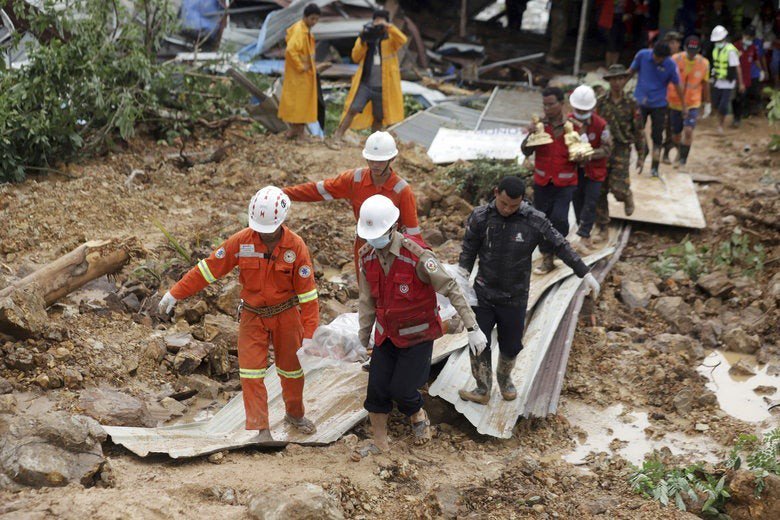 Al menos 56 personas han muerto en Myanmar debido a las intensas lluvias