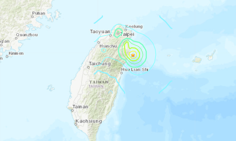 Sismo de 5,9 sacude Taiwán
