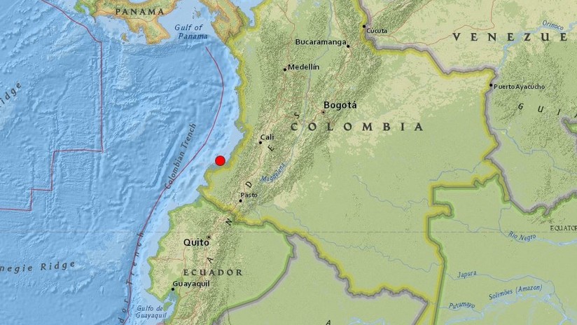 Se registra un sismo de magnitud 5.3 en Colombia