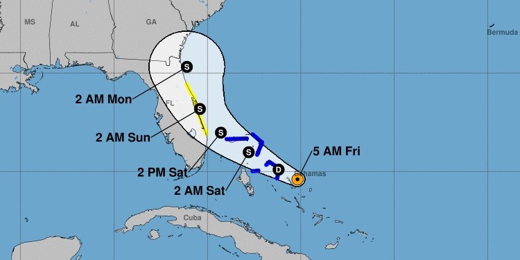 Nine amenaza Bahamas y California