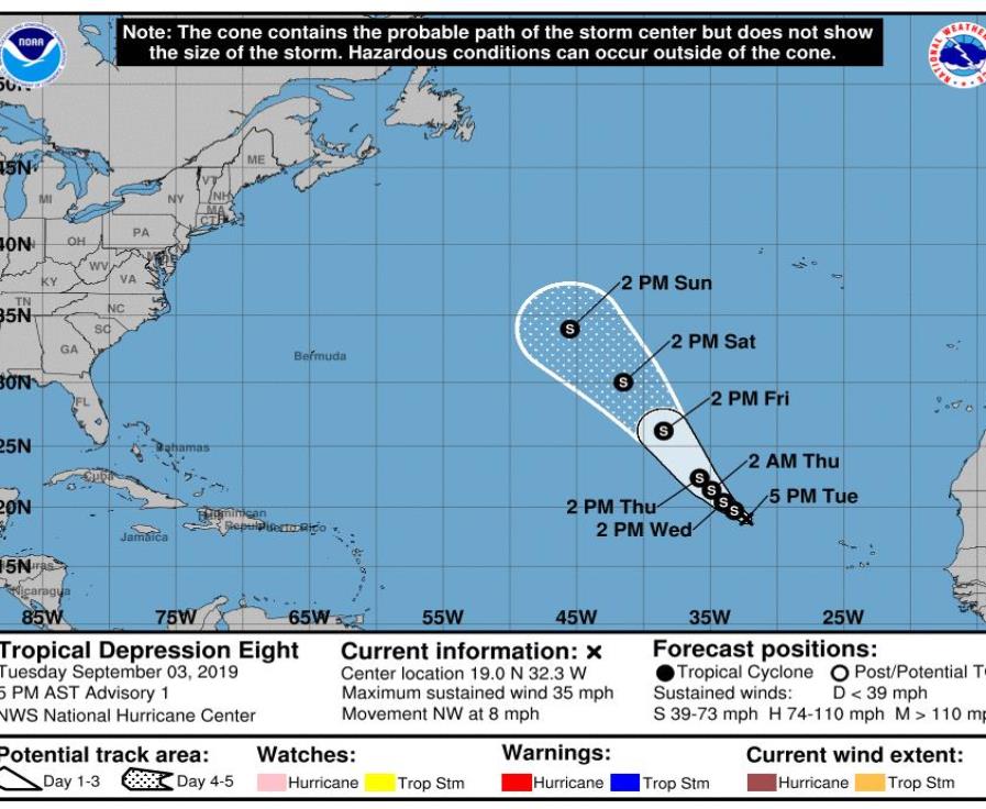 sistemas tropicales se forman en el Atlántico