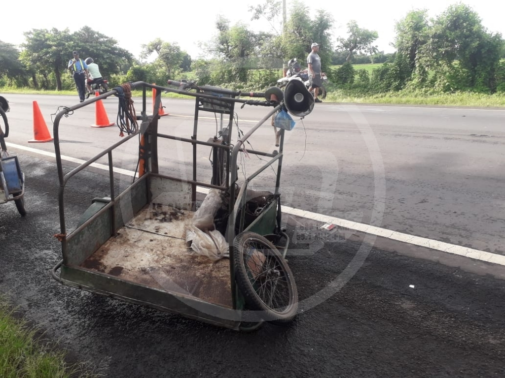 Jesús Antonio Alemán Ramírez viajaba en este triciclo