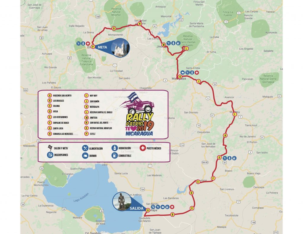 Ruta del Rally Patrio 2019