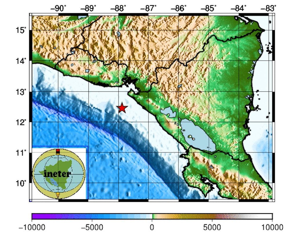 Un sismo de magnitud 4.3 sacudió este domingo Chinandega