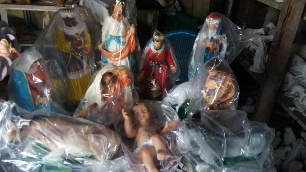 Imágenes de la Purísima y Nacimientos Navideños ya están listos en taller “Divino Niño” en Managua - La Nueva Radio YA
