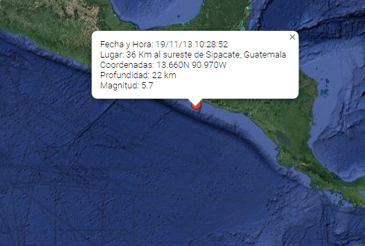 Tres sismos sacuden Guatemala en menos de 10 minutos
