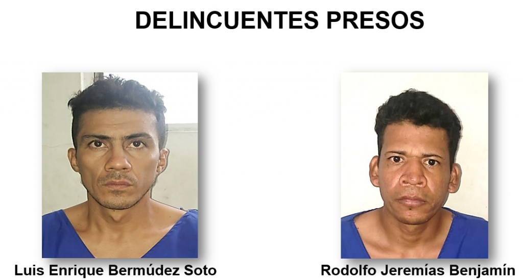 Delincuentes presos con droga en managua