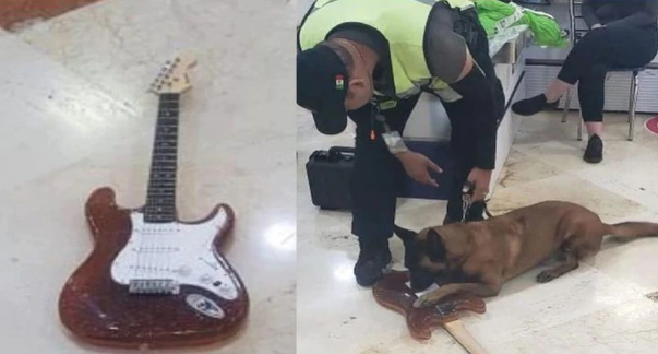 Decomisan guitarra a base de cocaína