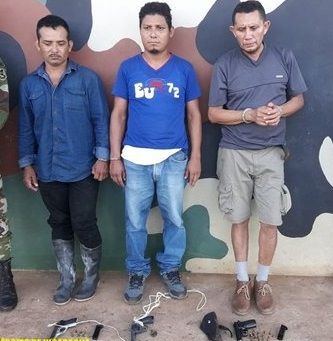 Ejército de nicaragua captura a sujetos armados