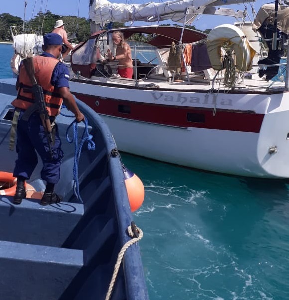 Velero estadounidense en el Caribe de Nicaragua