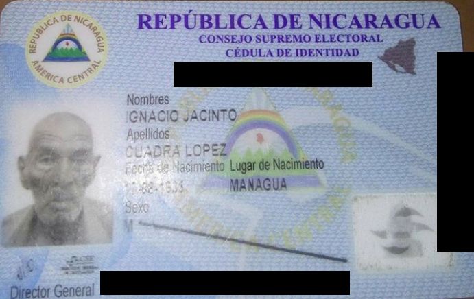 La cédula de Don Ignacio Jacinto Cuadra López