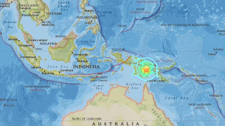 Se registra sismo de 6.0 en Papúa, Nueva Guinea