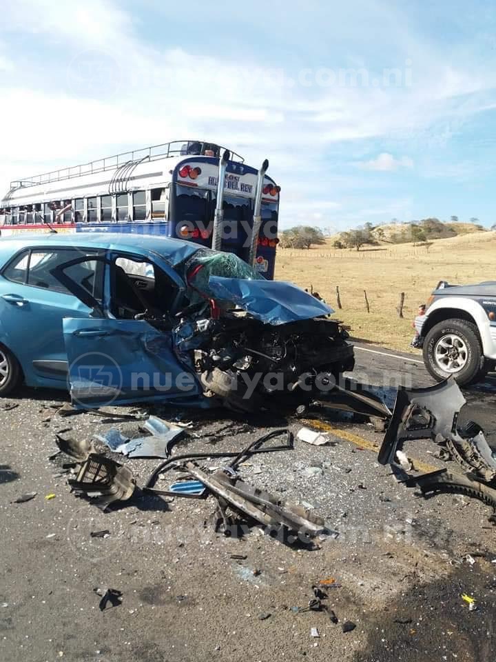 Triple colisión en carretera a Rivas