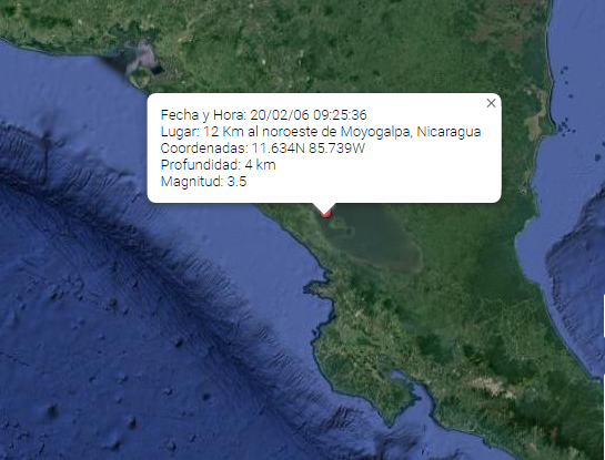 Sismo en Isla de Ometepe