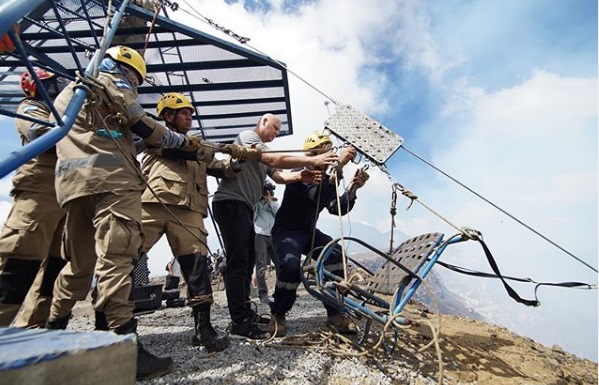 Wallenda en el volcán Masaya