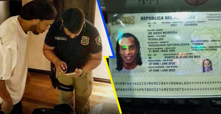 Arrestan a Ronaldinho por usar pasaporte adulterado en Paraguay
