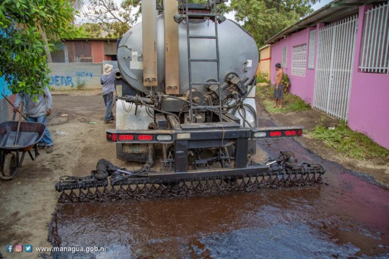 Proyecto Calles para el Pueblo avanza un 80% en el barrio Benedicto Valverde de Managua