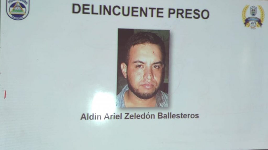 El delincuente Aldin Ariel Zeledón Ballesteros