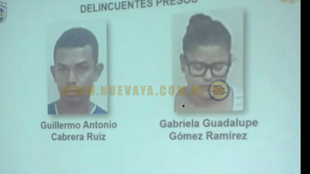 Fueron detenidos Guillermo Cabrera Ruiz y Gabriela Gómez Ramírez