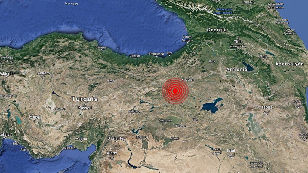 Se registra un sismo de magnitud 5.8 en el este de Turquía