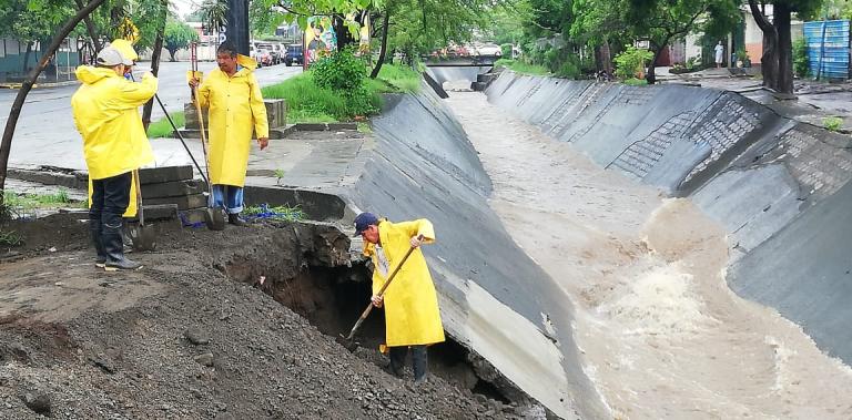 Alcaldía de Managua realiza labores de reconstrucción en sitios afectados por las primeras lluvias del año 2020